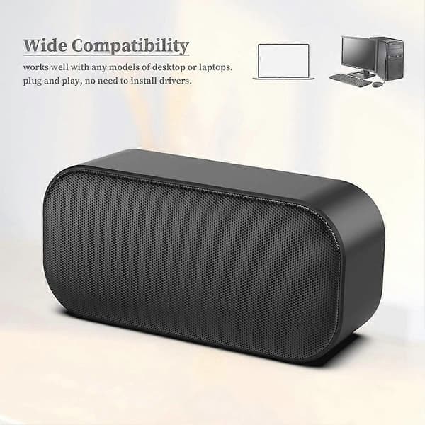 Portable USB Computer Speaker PC Speaker All-In-One Mini Soundbar Stereo Sound for TV/Laptop/Computer