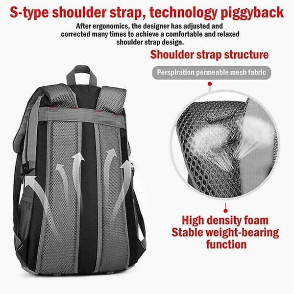 Large Waterproof Backpack 40l Bag Camping Hiking Outdoor Travel Backpack