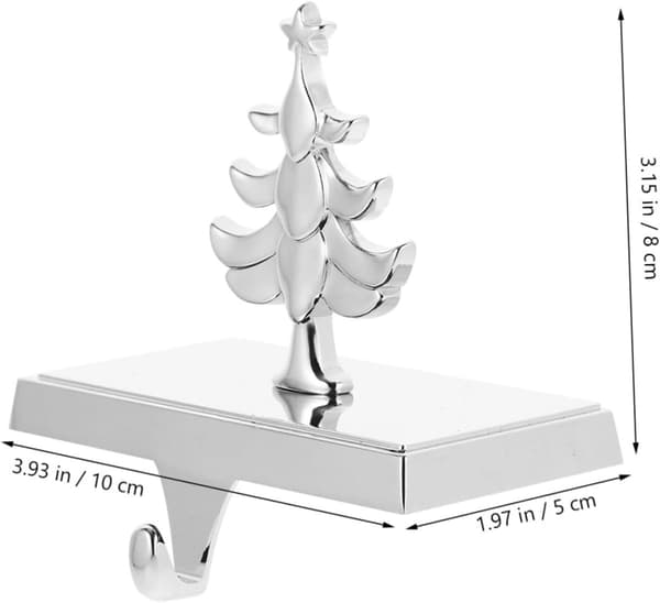 Iron Christmas Stocking Holder Hooks - for Christmas Tree Stand, Fireplace, Hanging Decorations