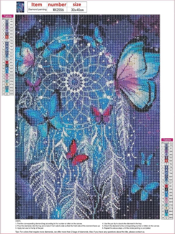 30x40cm 5D DIY Diamantmaleri Sæt til Voksne, Drømmefanger Dia