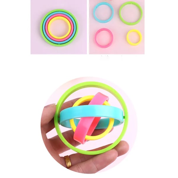Orbital Rings Spinner Hand Finger Leker for Barn - Fargerikt Dekomprimer Finger Game Finger Leke Spinner Hand Spinner Leke