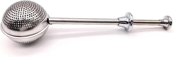 2-piece Stainless Steel Tea Infuser with Long Handle and Press Strainer for Loose Leaf Tea