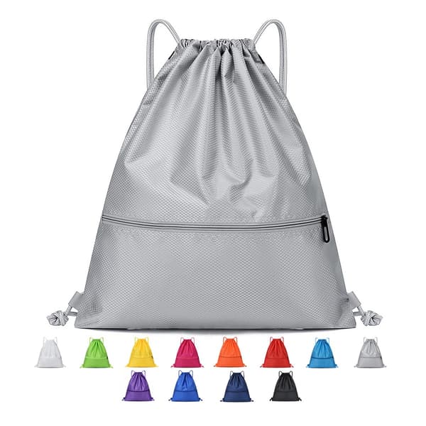 Ryggsäck med dragsko Sport Gym Sackpack-Stor (Grå) Grey