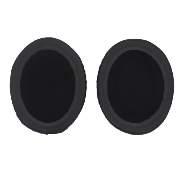 Premium 90x70mm Oval Protein Leather Ear Pads - Black (2-pack)