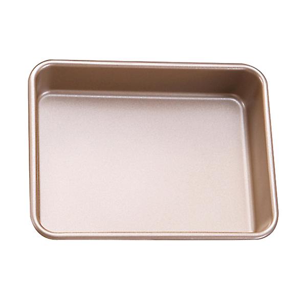 Kvadratisk Bakform Icke-klibbig Brödplatta Praktisk Kökskakaform För Hemmet Guld 22X17CM Golden 22X17CM