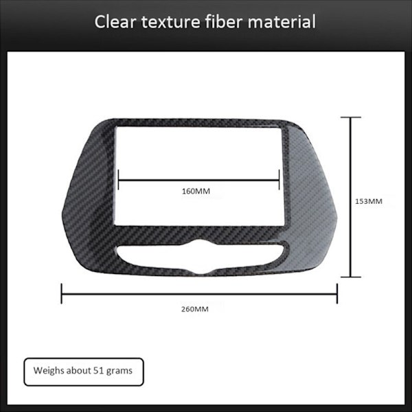 Decorative Frame for Center Console Navigation Screen, Fits 2016-2020