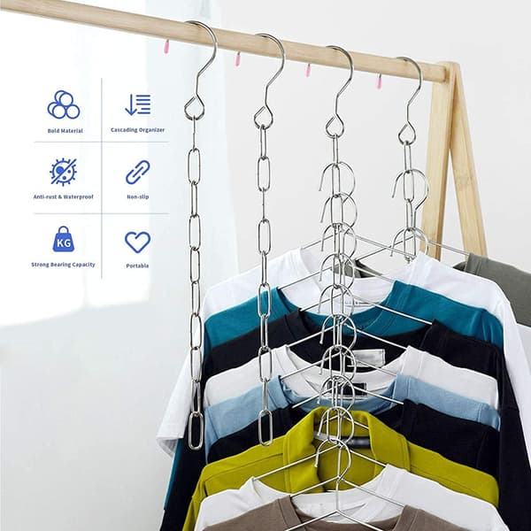 10-pack Wardrobe Organizer Clothes Hanger Space Saving for Student Accommodation