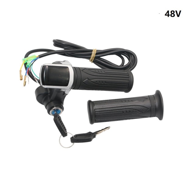 En set elektriska skoterhandtag med låsnyckeltillbehör, 24V36V48V LCD-display, LED digital display