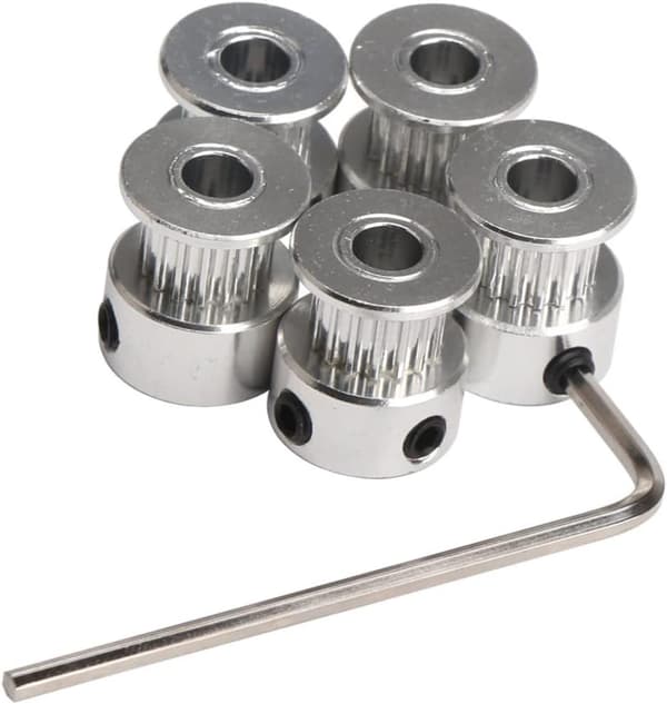 10 stk. aluminiumsremskiver med tænder til printer Reprap Mendel Prusa tandremskive