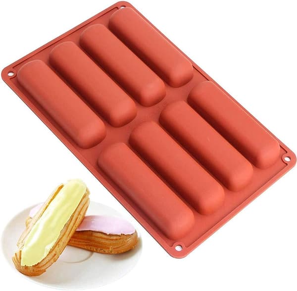 2 st Kex Silikonform, Rektangulära Silikonformar, Chokladkex Silikonform, för Bröd, Tårta, Energibars-FA-