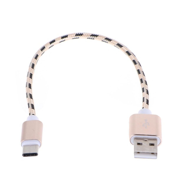 Typ-c USB -kabel Nylon Laddningskabel för mobiltelefon Snabbladdningssladd Datasynkladdarkabel 25*1.5*1cm