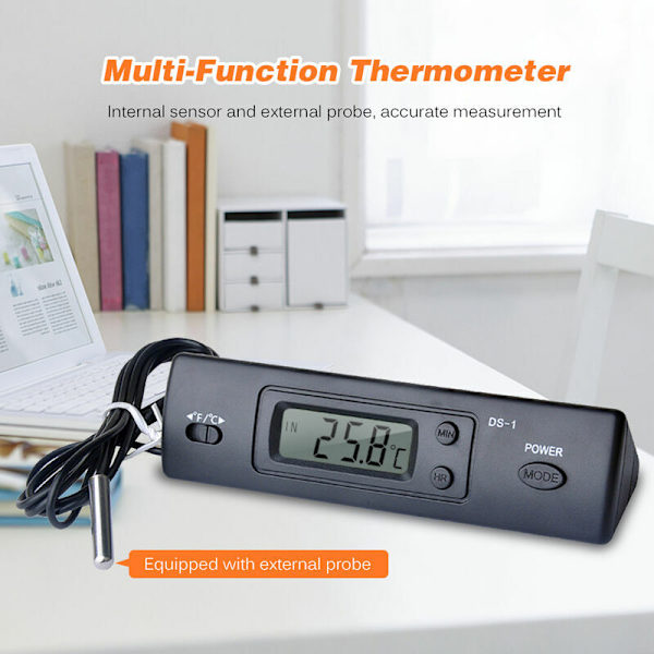 Thermometer Mini Biltermometer Elektronisk Termometer med Tidsfunktion