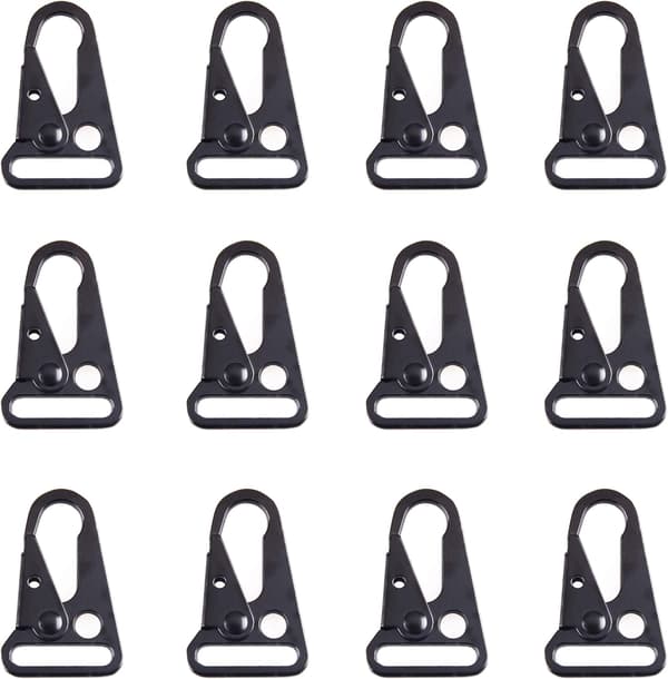 12-pack multifunktionella nyckelringskarbinhakar (5x2,5 cm) tänger Bu