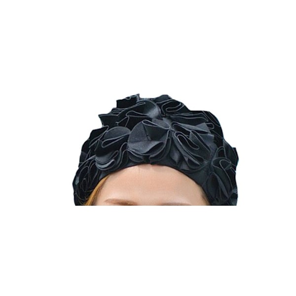 Floral Petal Dame Badehette Svømmehette Kvinner Retro Svømmehatt Langt/Kort Hår - Mote Flowal Elastisk Svømmehette Langt Hår Bading