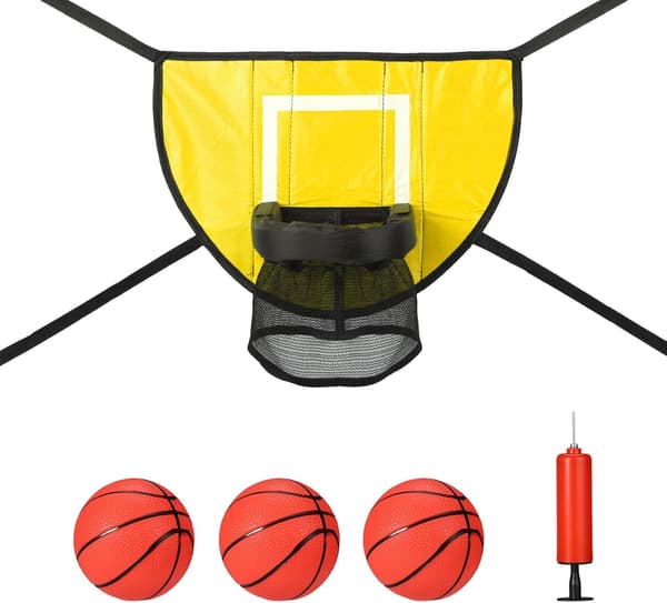 Basketbollkorgfäste för studsmatta, basketbollkorgmål för studsmatta (FQ)