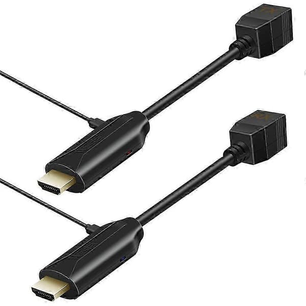 HDMI til RJ45 Forlængerkabel med Ethernet-understøttelse - Hun Han Stik til TX RX Signal