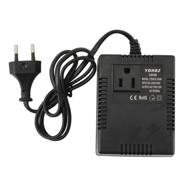 300W Spenningsomformer 220V Til 110V Transformator Spenningsomformer Reiseadapter EU-plugg