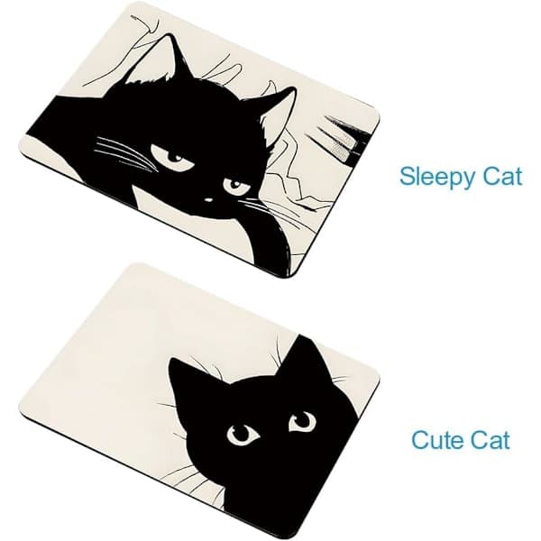 Funny mouse pad with cute cat print, rectangular, personalized mouse pad, non-slip mouse pad, small office computer mouse pad 24