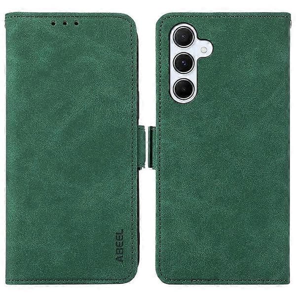 ABEEL Kompatibel med Samsung Galaxy S25+ / S24+ Telefonfodral Sidomagnetlås RFID Plånboksfodral i Läder A