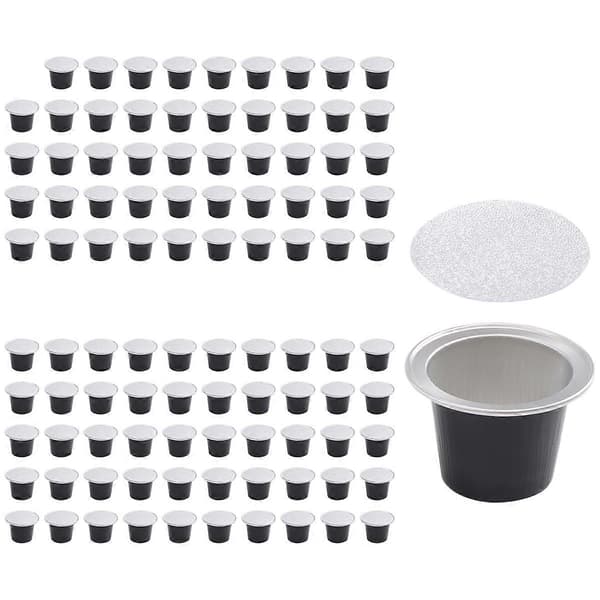 100 Set Refillable Coffee Capsules Nespresso Pod for Nescafe Automatic Coffee Machine