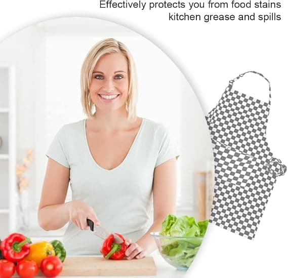 Köksförkläde Halterneck Kockförkläde Justerbart Lämpligt för Hemmakök och Hotellrestauranger