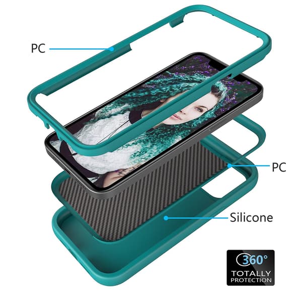 Silikoni + PC-kuori iPhone 15:lle