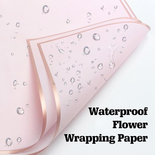 20 ark - Bukettomslagspapper - 58x58 cm - Vattentätt omslagspapper - Blomsterpapper