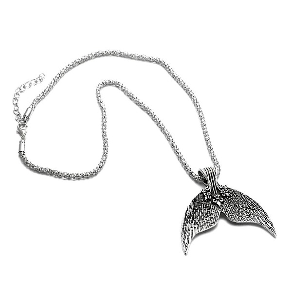 Boheemi-tyylisen etnisen merenneidon hännän riipuskaulakoru naisille Vintage Beach Hopeaväri Riipus Korut Hopea Silver