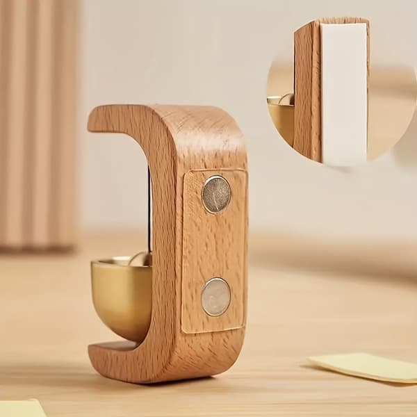 Magnetisk vindklocka dörrklocka bokträ koppar dörrpåminnelseklocka heminredning för entré Beech Brass Wind Chime Ornament Beech Brass Wind Chime Ornament