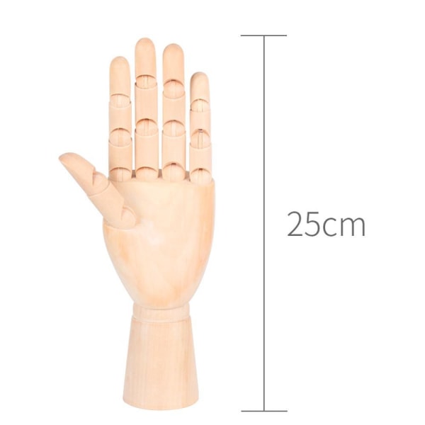 Fleksibel, skisse kvinnelig venstrehåndsmodell, slitesterk, tre kvinnelig venstrehåndsmodell, for skissemodeller (25 cm)