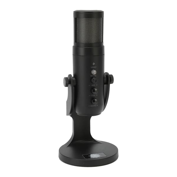 USB Condenser Microphone RGB Light Recording Microphone Rotatable Computer Microphone for Laptop PC IOS