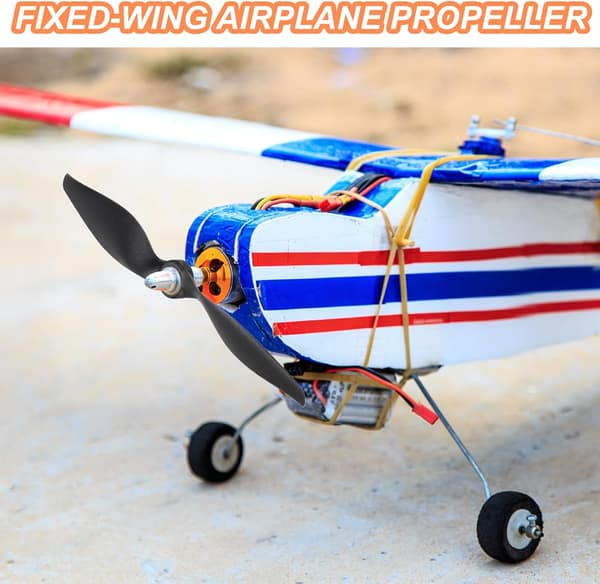 2 stk 12x6 tommer propell RC-propeller 2-bladede propeller med skive for fly, svart
