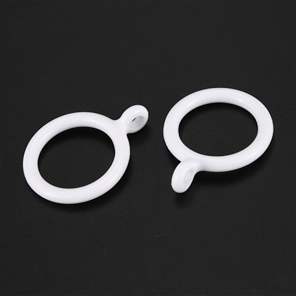 8 stk metallgardinringer for gardiner og stenger, gardin glidende øyeringer indre diameter (hvit, 33 mm)