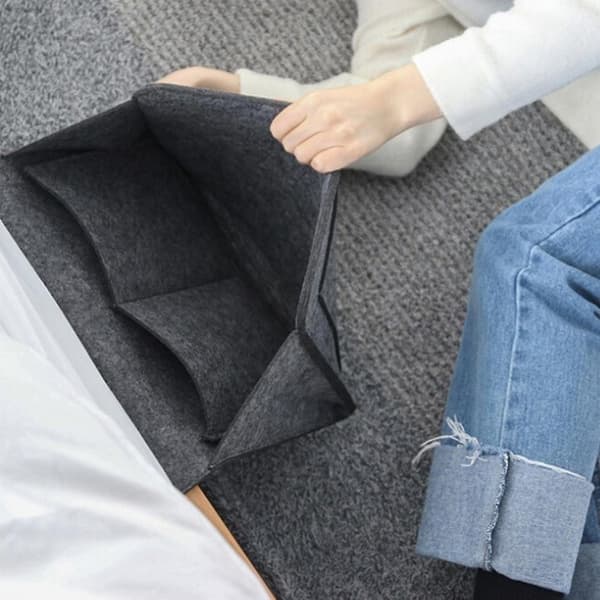 Bedside Storage Bag Pocket Felt Bed Hanging Table Sofa Bedroom Organizer Holder