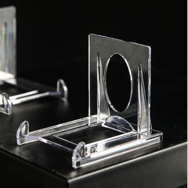 20 Sets Acrylic Display Stand Transparent Stand Mini Coin Holder Transparent