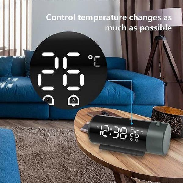 Projection Alarm Clock USB Charging Electronic Clock Alarm Clock Time Temperature Projection