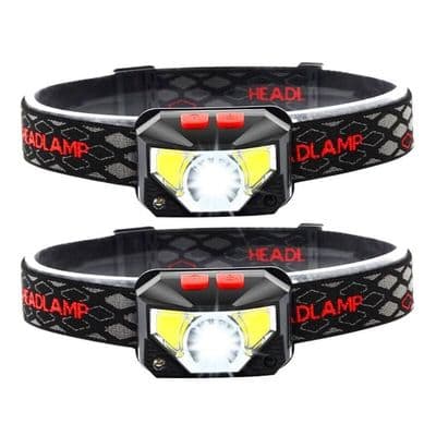 Headlamp - OTHER - 2 pcs - USB Rechargeable - 1500 lumens - IP65 waterproof
