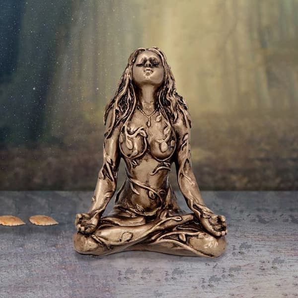 Moder Jord Statue Mini Gaia Fe Dekorativ Buddha Statue 1PC