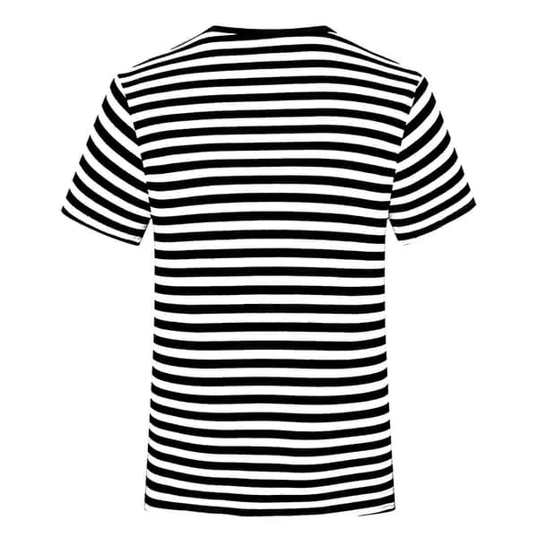Men's Sailor Style Striped Round Neck Short Sleeve Basic Casual Short Sleeve Sky Blue S Sky Blue S