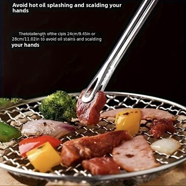 Multifunktionel grilltang i rustfrit stål til brød og is, varmebestandig til store grillfester