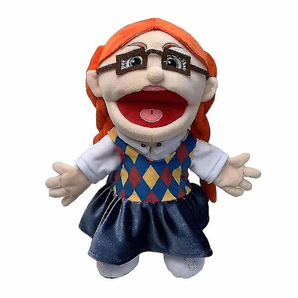 Jeffy Doll Soft Plush Toy Hand Puppet Prank Doll with Working Mouth A