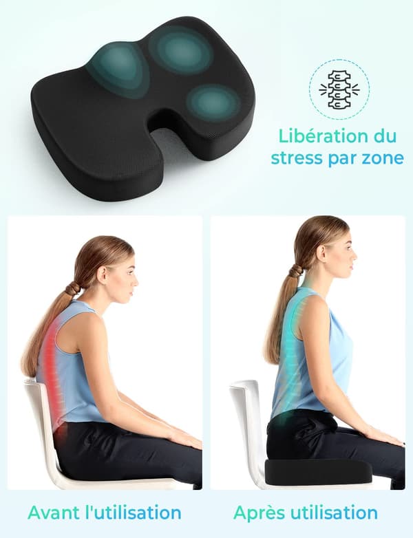Svanskudde Memory Foam Siddepude Ergonomisk Pude til Kontor Bil Kørestol