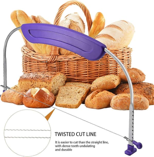 Adjustable Cake Slicer, Professional Cake Cutter with Stainless Steel Wire for Birthday Cakes and Baking Tools