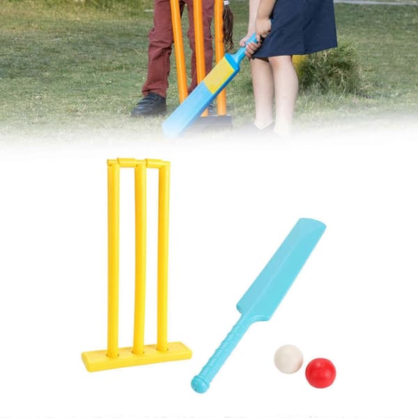 Cricket sæt til børn, bærbart udendørsspil til ferie og have