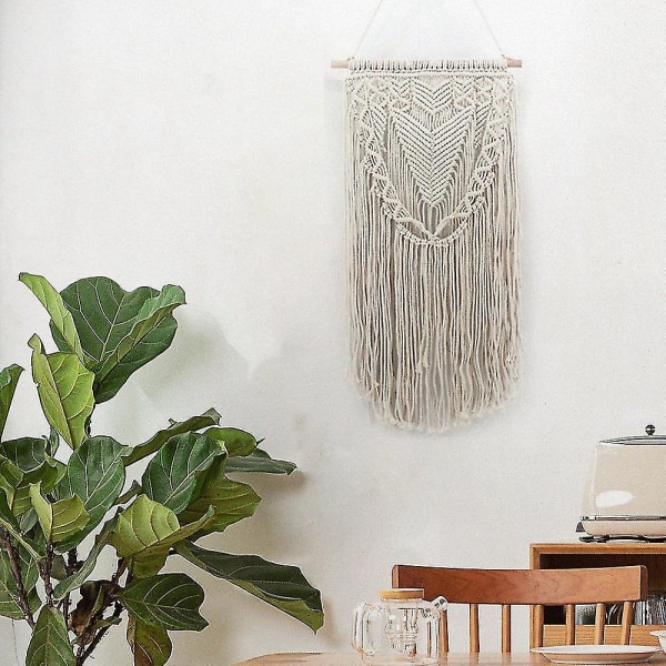 Makramee-seinävaatteet, Geometriset Kudotut Tapetti, Käsintehty Boho-tyyli