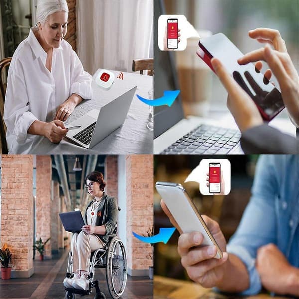 Tuya WiFi Smart SOS Call Button Wireless Pager Phone Alarm Emergency Call Button