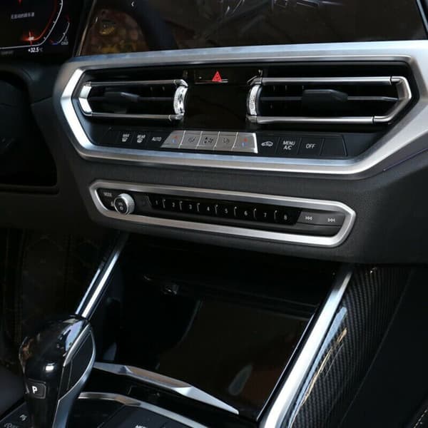 For 3 Series G20 G28 325I 330D 335 2019 2020 Car Panel Central Control Volume Button Frame Cover Trim ABS Silver LHD