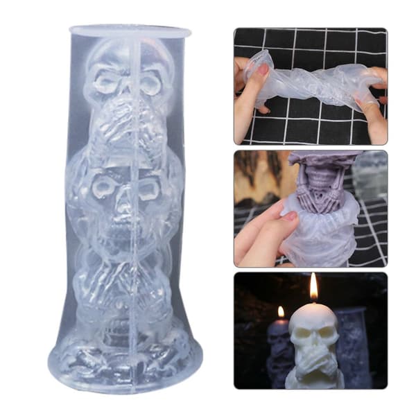 Dödskalle Silikonform Skräck Halloween DIY