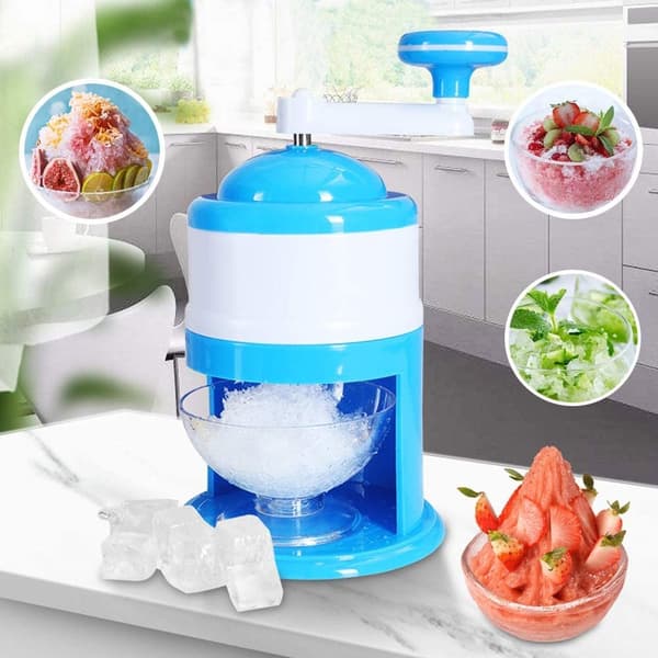 Manual Ice Shaver, Hand Crank Snow Cone Machine Ice Crusher Household Kitchen Tool