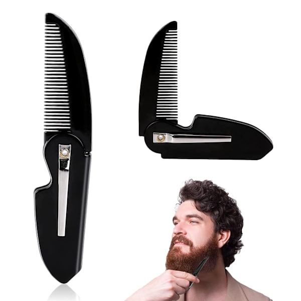 Compact Foldable Styling Comb for Beard